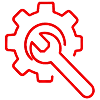 Icona chiave inglese e ingranaggio - Soluzioni custom